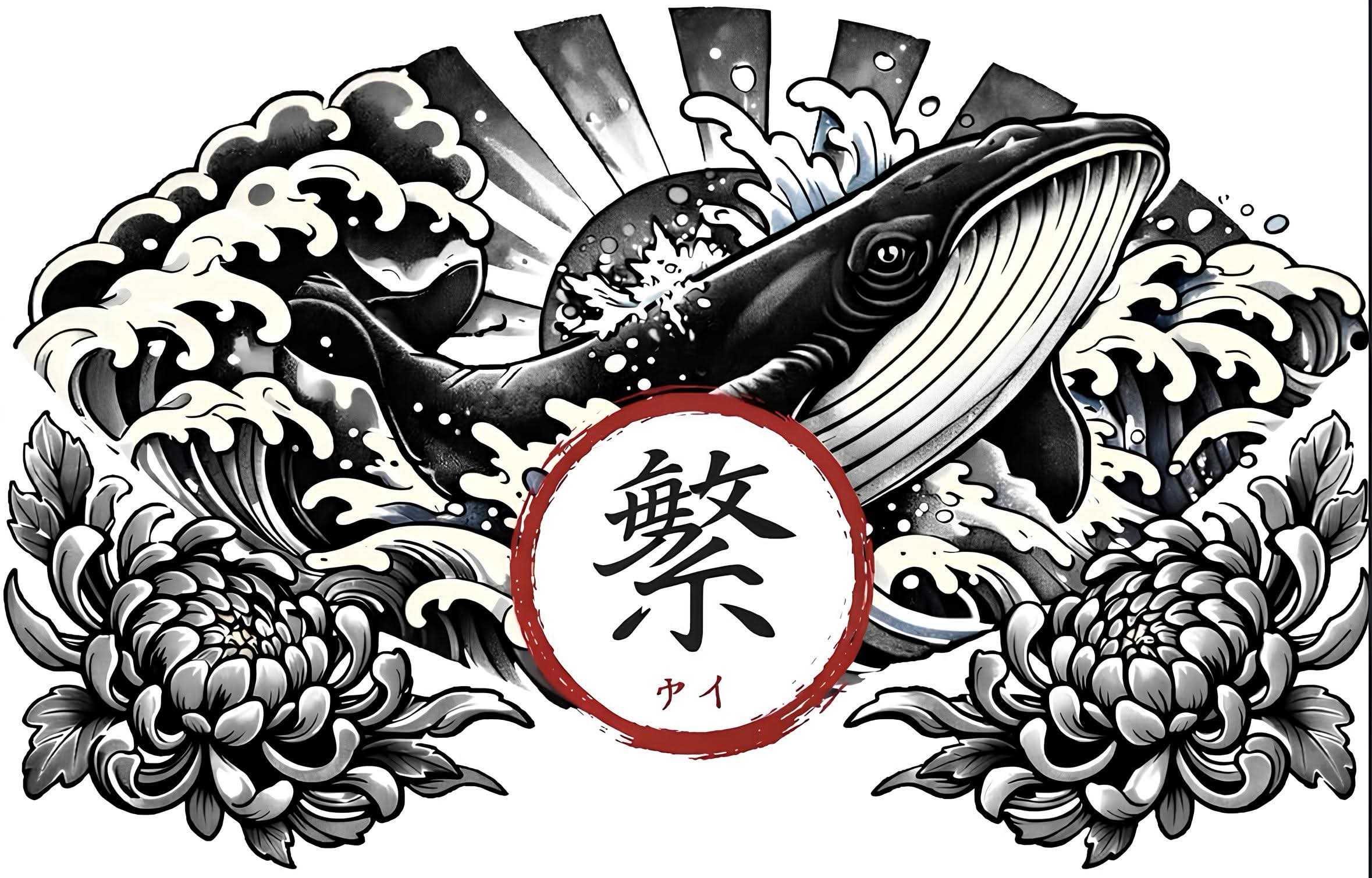 繋 ロゴ・クジラのデザイン